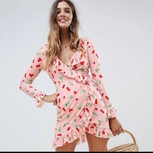 Asos Cherry Wrap Dress 🍒💓🌸